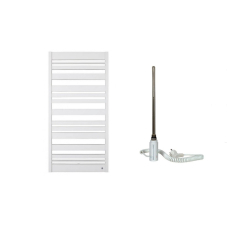 Zebra Полотенцесушарка електрична 500*1220 мм + тен Hots 600W, білий глянцевий