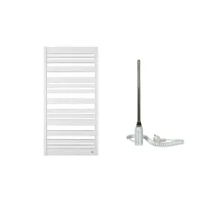 Zebra Полотенцесушитель электрический 500*1220 мм + тен Hots 600W, белый глянцевый