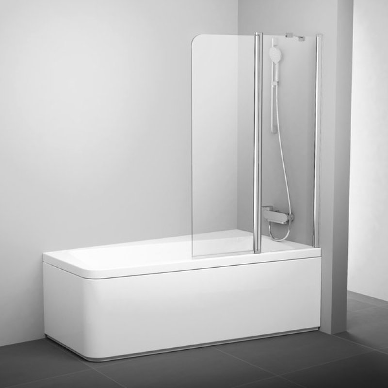 Шторка для ванни Ravak 10CVS2-100 R біла Transparent 7QRA0103Z1 фото 1
