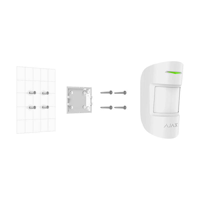 Крепежная панель Ajax SmartBracket для MotionProtect, CombiProtect White фото 1