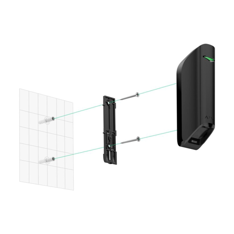 Крепежная панель SmartBracket для MotionProtect Curtain черная Ajax Black (SmartBracket) фото 1