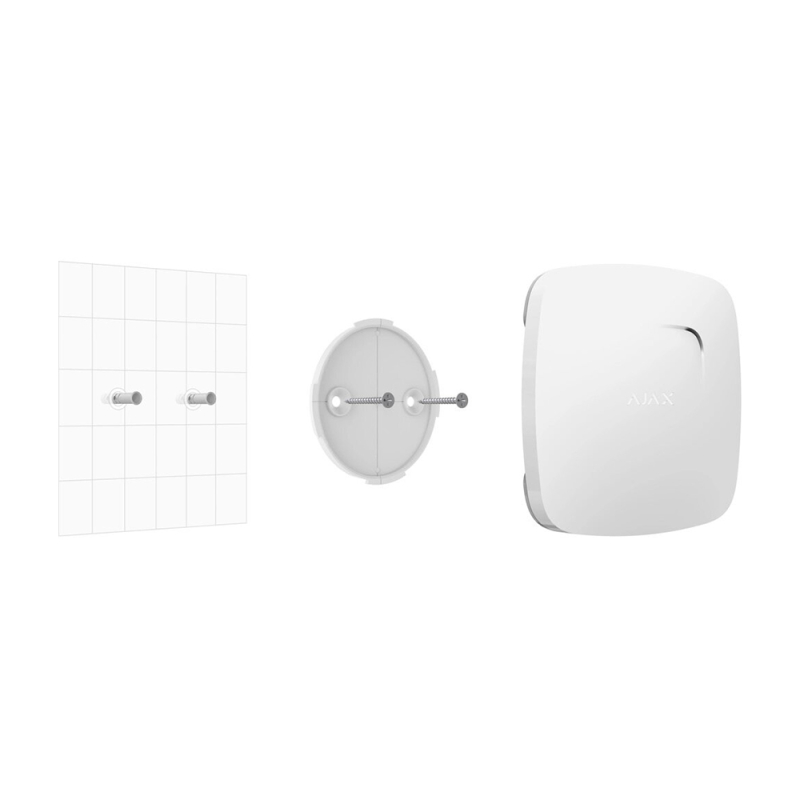 Кріпильна панель Ajax SmartBracket для FireProtect White фото 1