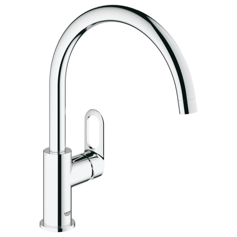 Змішувач одноважільний для мийки Grohe BauLoop C-вилив, хром (31368000) фото 1