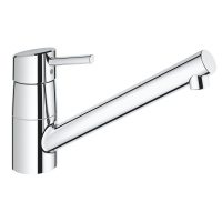 Смеситель однорычажный для мойки Grohe Concetto наклонный, хром (32659001)