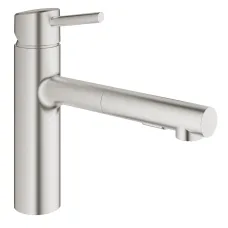 Смеситель однорычажный для мойки Grohe Concetto, сталь (30273DC1)