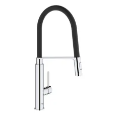 Смеситель однорычажный для мойки Grohe Concetto, хром/черный (31491000)