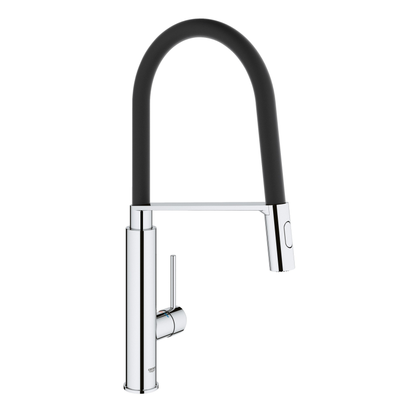 Смеситель однорычажный для мойки Grohe Concetto, хром/черный (31491000) фото 1