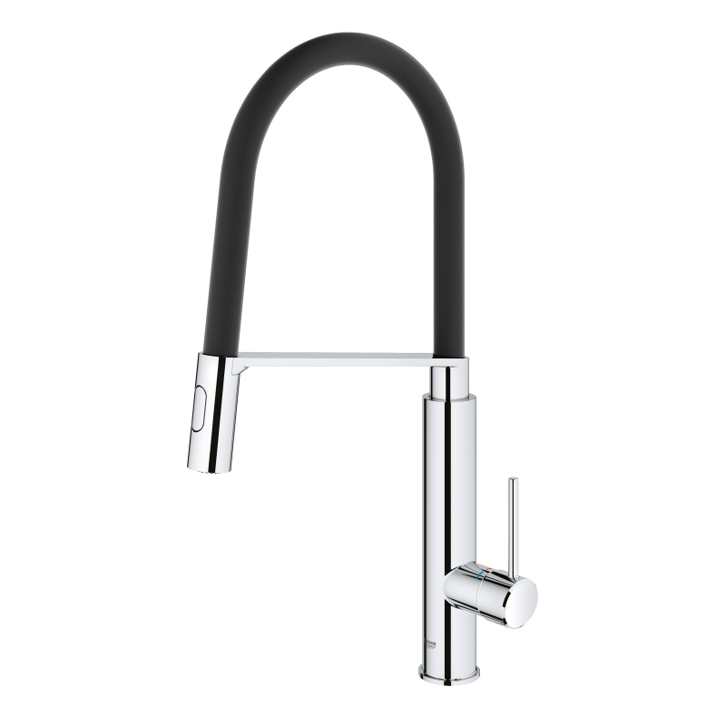 Смеситель однорычажный для мойки Grohe Concetto, хром/черный (31491000) фото 2