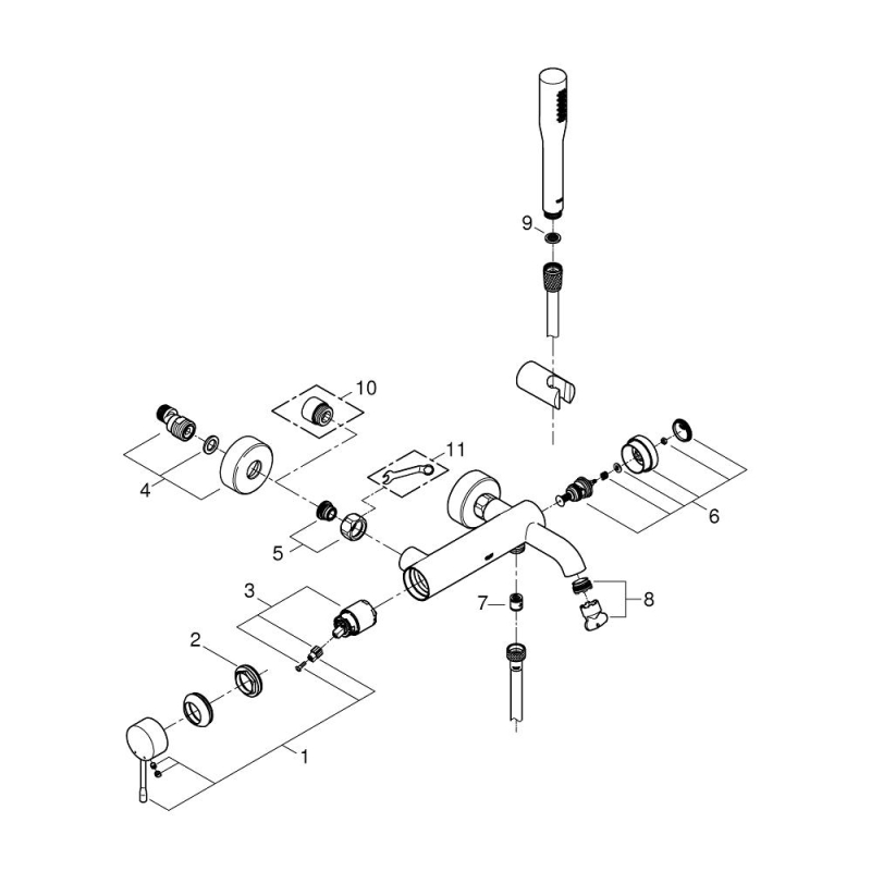 Одноважільний змішувач для ванни Grohe Essence, хром (33628001) фото 3