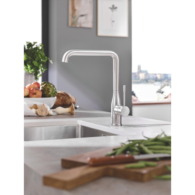 Змішувач одноважільний для мийки Grohe Essence, сталь (30269DC0) фото 4