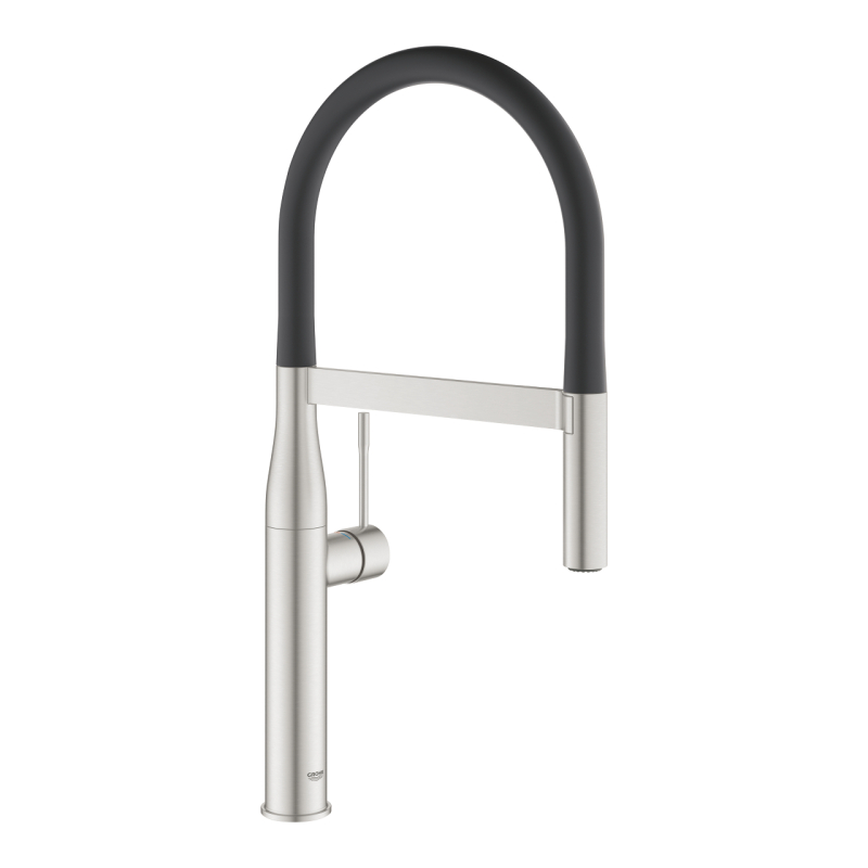 Смеситель однорычажный для мойки Grohe Essence, сталь+черный (30294DC0) фото 1