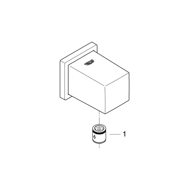 Euphoria Cube Подключение душевого шланга (27704000) фото 4