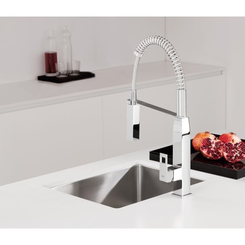 Змішувач одноважільний для мийки Grohe Eurocube професійний, хром (31395000) фото 2