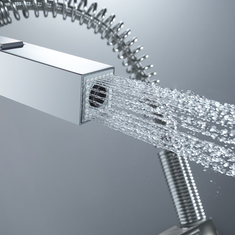 Змішувач одноважільний для мийки Grohe Eurocube професійний, хром (31395000) фото 4