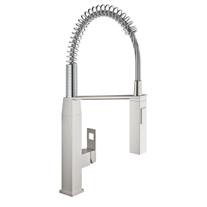 Змішувач одноважільний для мийки Grohe Eurocube професійний, сталь (31395DC0) фото 1