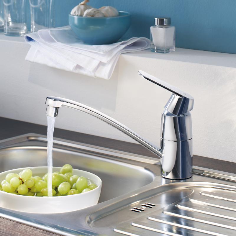 Змішувач одноважільний для мийки Grohe Eurosmart Cosmopolitan похилий, хром (32842000) фото 2