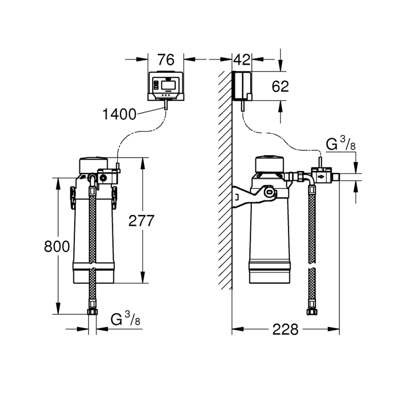 RED Фильтр Grohe, головка для фильтра и расходомер (40438001) фото 2