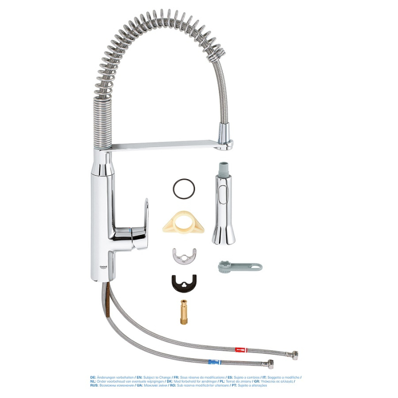 Змішувач одноважільний для мийки Grohe K7, хром (31379000) фото 3
