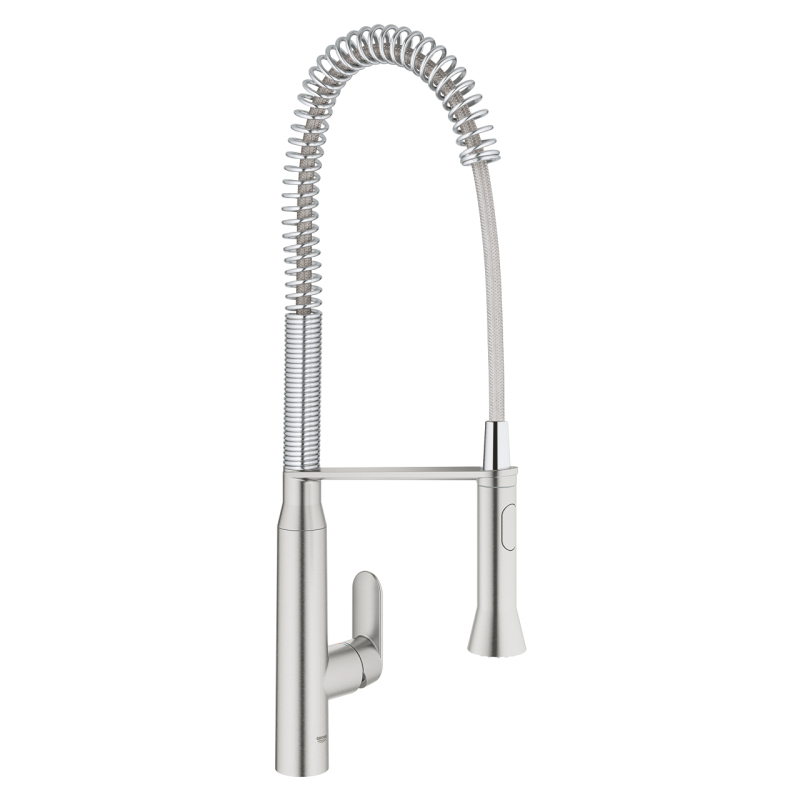 Змішувач одноважільний для мийки Grohe K7 професійний, сталь (32950DC0) фото 1