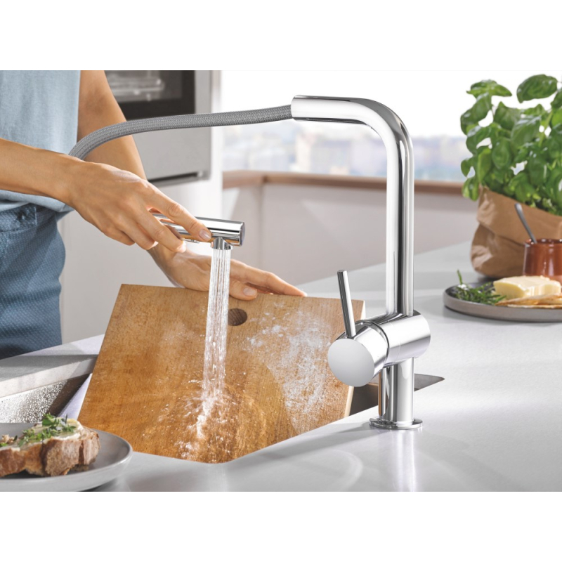 Смеситель однорычажный для мойки Grohe Minta L-излив, хром (32168000) фото 4