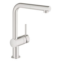 Смеситель однорычажный для мойки Grohe Minta L-излив, сталь (32168DC0)