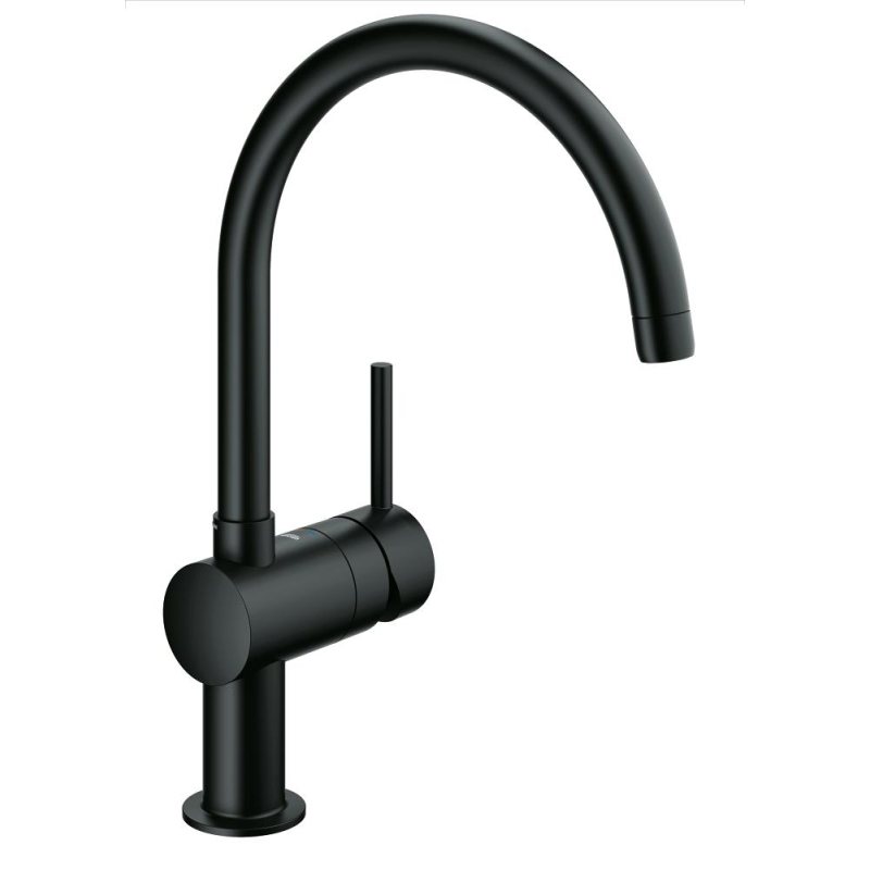 Одноважільний змішувач для мийки Grohe Minta, чорний (32917KS0) фото 1