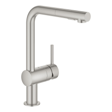 Смеситель однорычажный для мойки Grohe Minta L-излив, сталь (30274DC0)