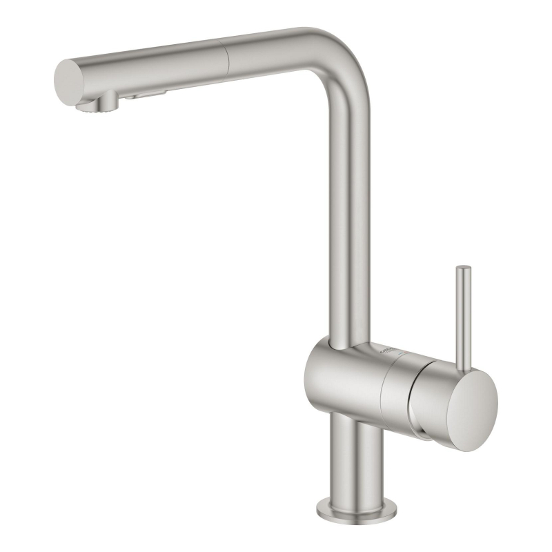 Змішувач одноважільний для мийки Grohe Minta L-вилив, сталь (30274DC0) фото 3