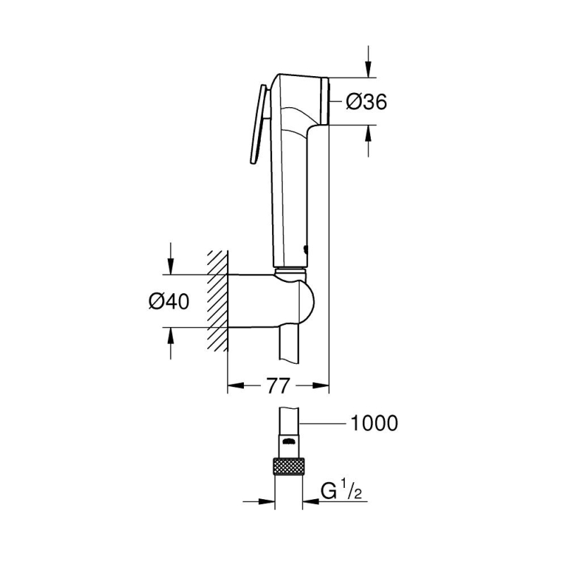 Tempesta-F Trigger Spray 30 Душевой набор, 1 режимом струи (26352000) фото 5