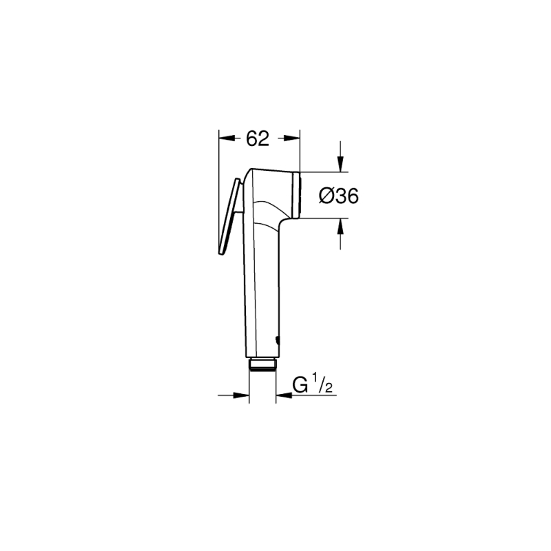 Лійка для гігієнічного душу Grohe Vitalio Trigger Spray 30, 1 вид струменя (26351000) фото 5