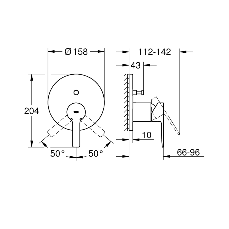 Одноважільний змішувач Grohe Lineare на 2 виходи (24064001) фото 3