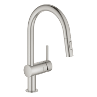 Смеситель однорычажный для мойки Grohe Minta C-излив, сталь (32321DC2)