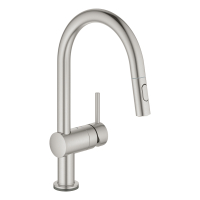Смеситель для мойки Grohe Minta Touch сенсорный однорычажный С-излив, сталь (31358DC2)