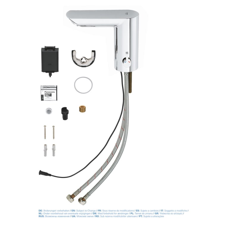 Смеситель инфракрасный электронный для раковины Grohe Bau Cosmopolitan E, хром (36451000) фото 10