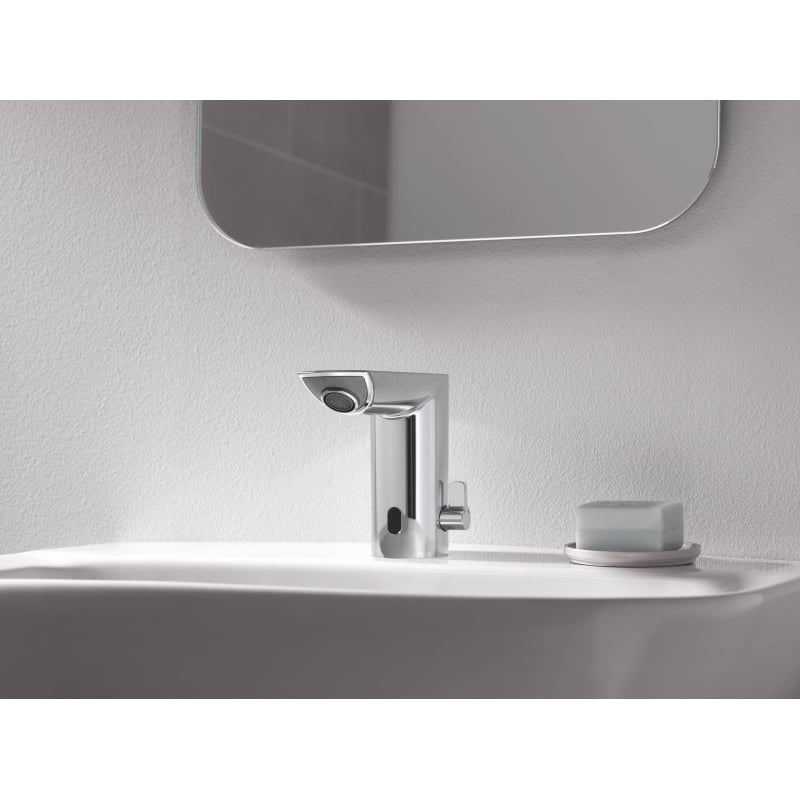 Смеситель инфракрасный электронный для раковины Grohe Bau Cosmopolitan E, хром (36451000) фото 5