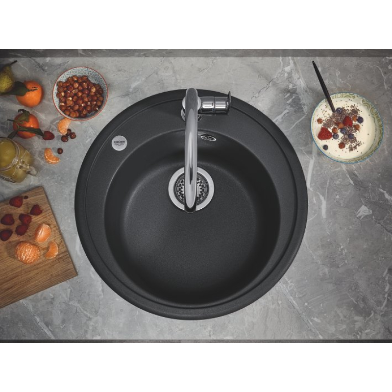 Мойка для кухни Grohe D=510 мм, Granite Black (31656AP0) фото 4