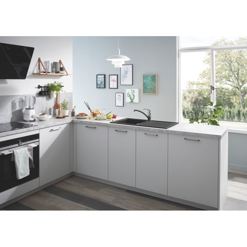 Мийка для кухні 860 х 500 мм, Granite Black (31640AP0) фото 3