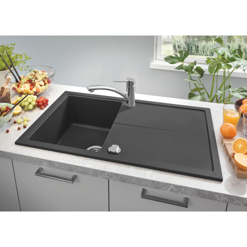 Мийка для кухні 860 х 500 мм, Granite Black (31640AP0) фото 4