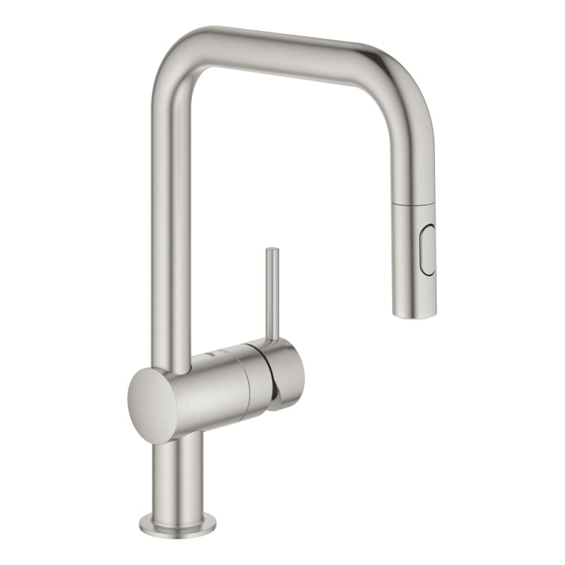 Змішувач одноважільний для мийки Grohe Minta U-излив, сталь (32322DC2) фото 1