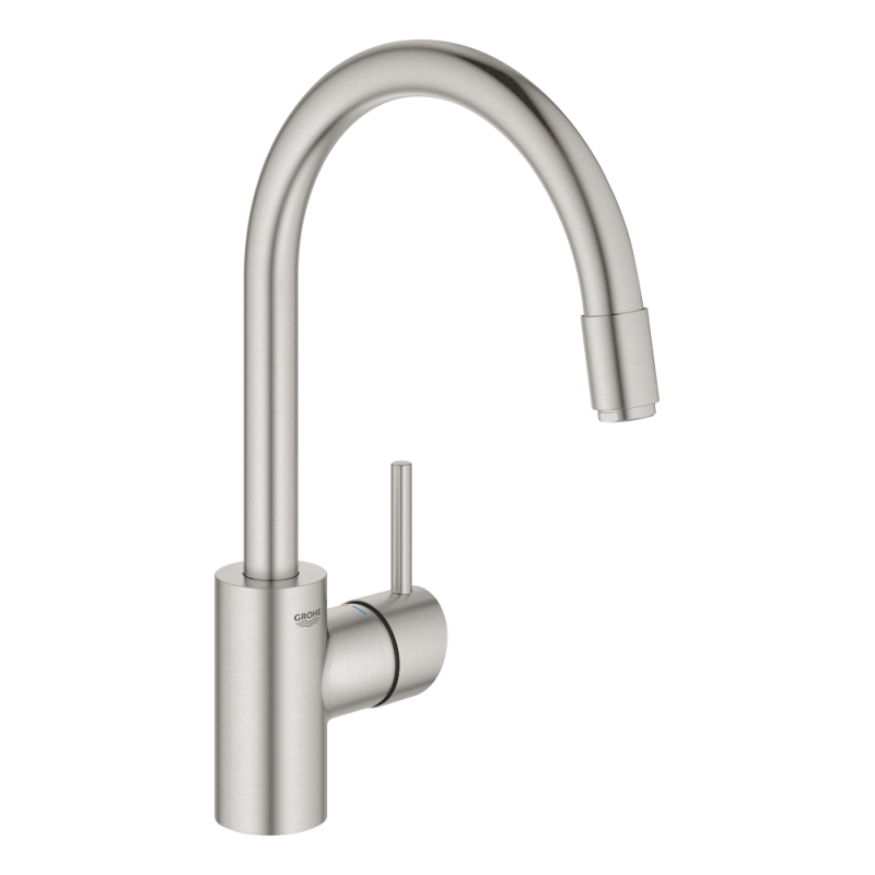 Змішувач одноважільний для мийки Grohe Concetto C-вилив, сталь (32663DC3) фото 1