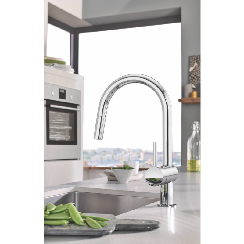 Змішувач одноважільний для мийки Grohe Minta C-вилив, хром (32321002) фото 2