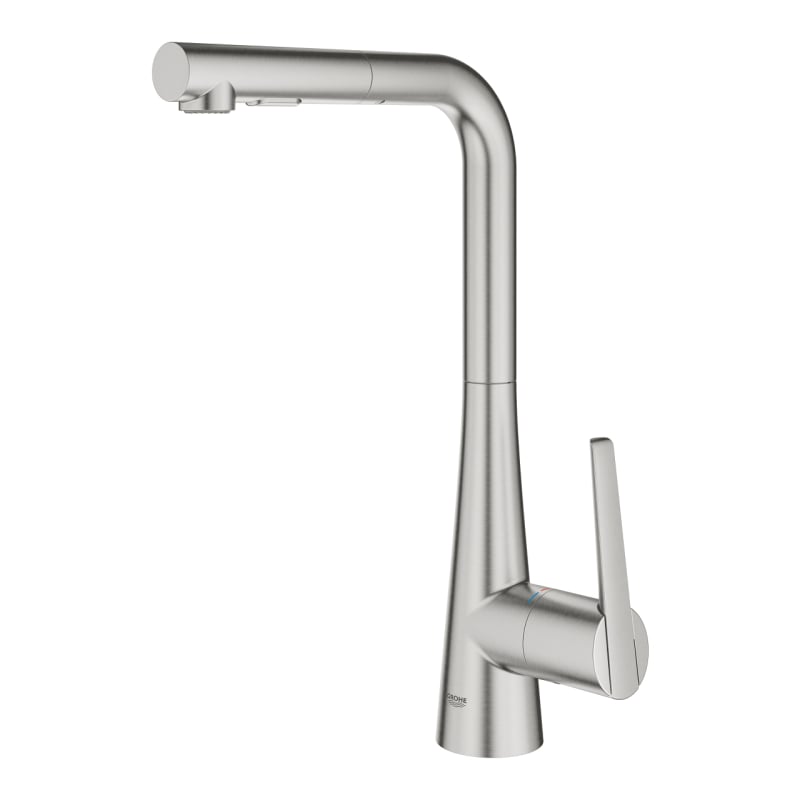 Змішувач одноважільний для мийки Grohe Zedra, L-излив сталь (32553DC2) фото 4