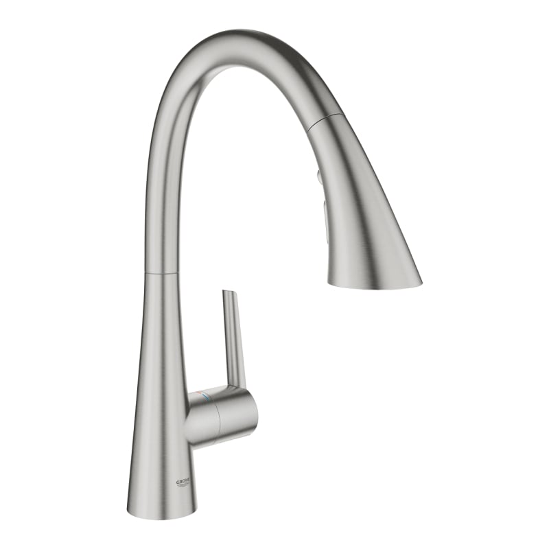 Смеситель однорычажный для мойки Grohe Zedra, сталь (32294DC2) фото 1