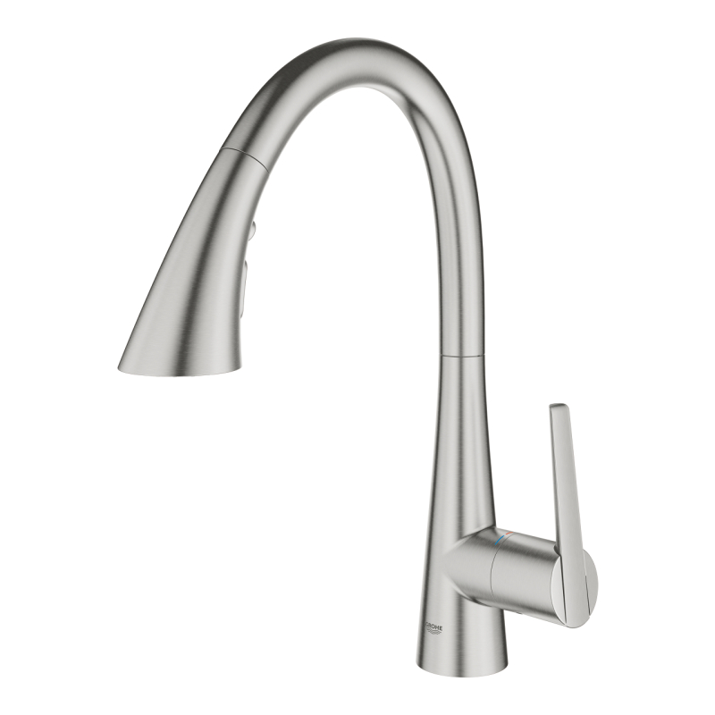 Смеситель однорычажный для мойки Grohe Zedra, сталь (32294DC2) фото 4