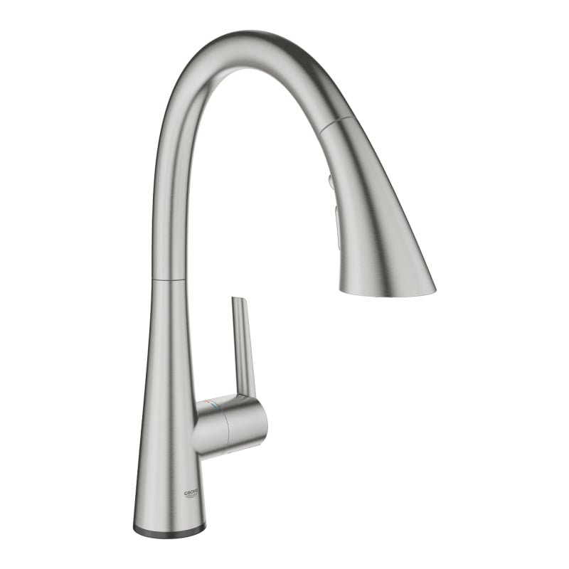 Смеситель однорычажный для мойки Grohe Zedra Touch Сенсорный, сталь (30219DC2) фото 1