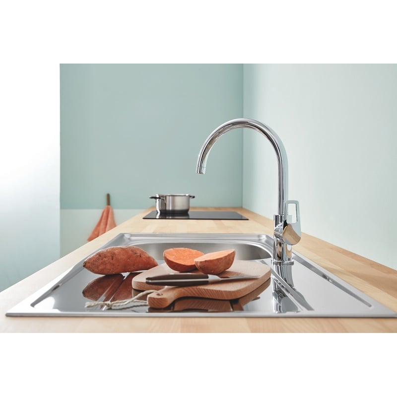 Змішувач одноважільний для мийки Grohe BauLoop, хром (31368001) фото 3
