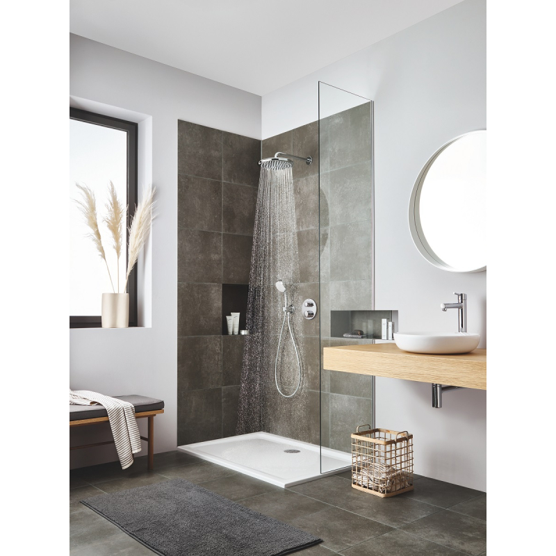 Верхний душ с кронштейном к стене с WaterSaving Grohe Tempesta 250 (26668000) фото 15