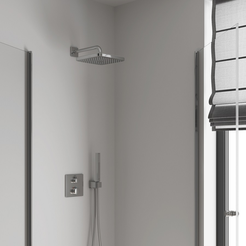 Tempesta 250 Cube Верхній душ з кронштейном до стіни з WaterSaving (26687000) фото 10
