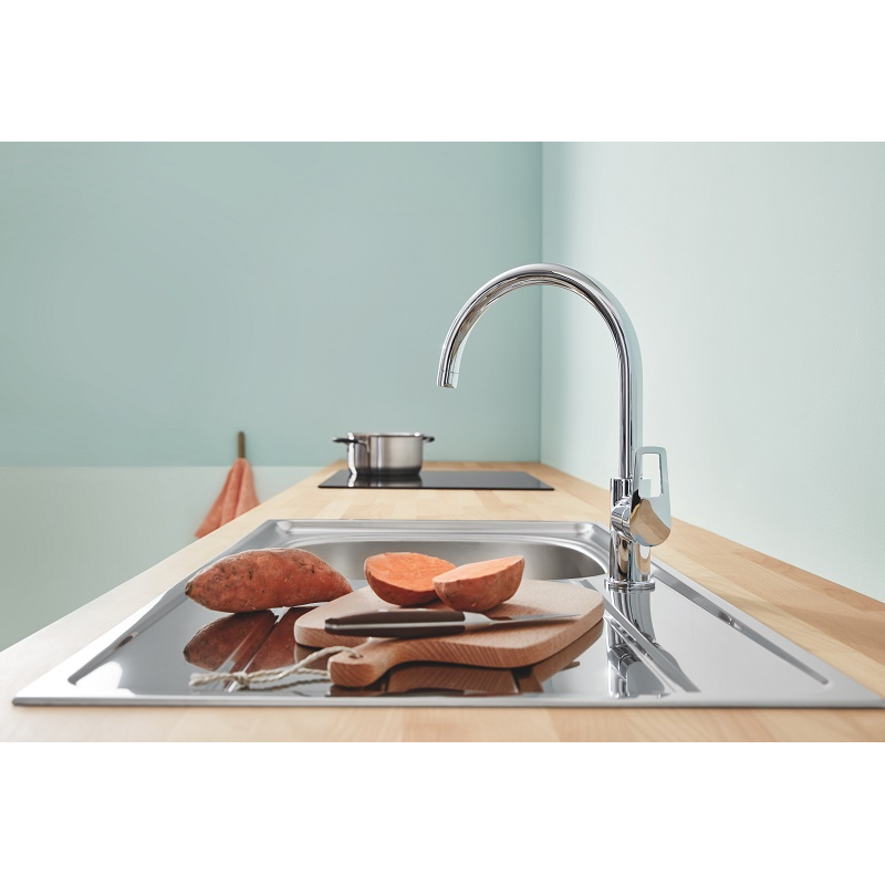 Одноважільний змішувач для мийки Grohe BauLoop, хром (31232001) фото 5