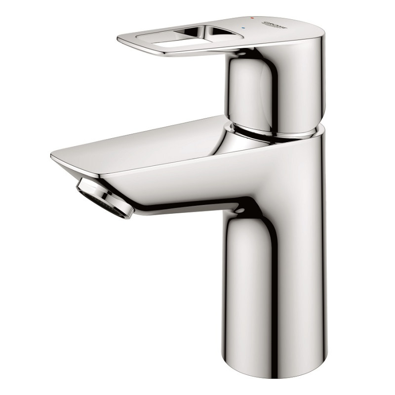 Смеситель однорычажный для раковины Grohe BauLoop New, S-Size + нажимной донный клапан, хром (23883001) фото 2